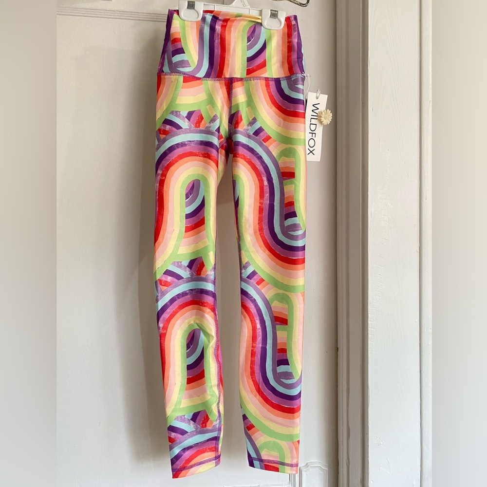 WILDFOX Soleil Stripes High Waist Leggings• Size XS•NWT!